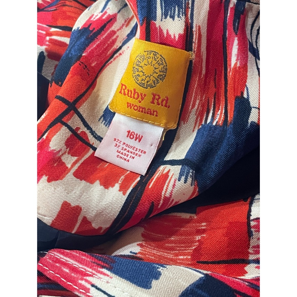 Ruby Rd Woman Abstract Print Button Front Jacket 16W - Picture 3 of 5
